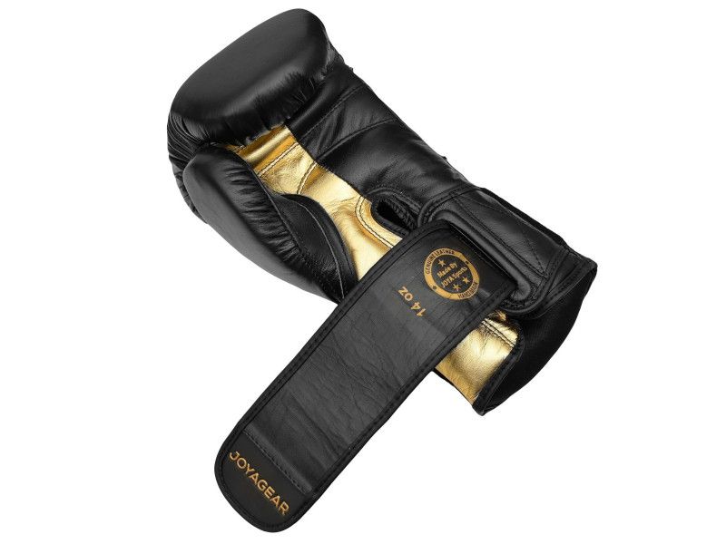 Joya kickbokshandschoen 'FALCON' - Leer Zwart/Goud - Afbeelding 4